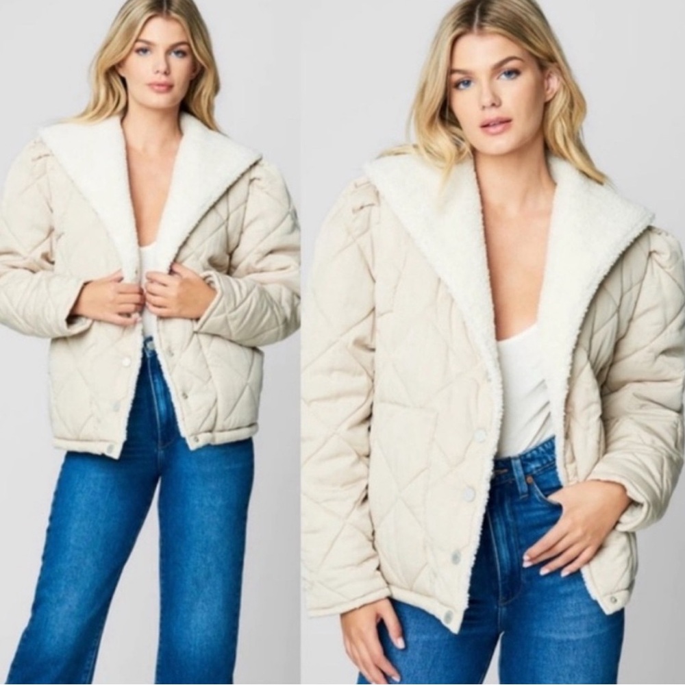 Blank NYC Warm Hearts Quilted Sherpa Jacket